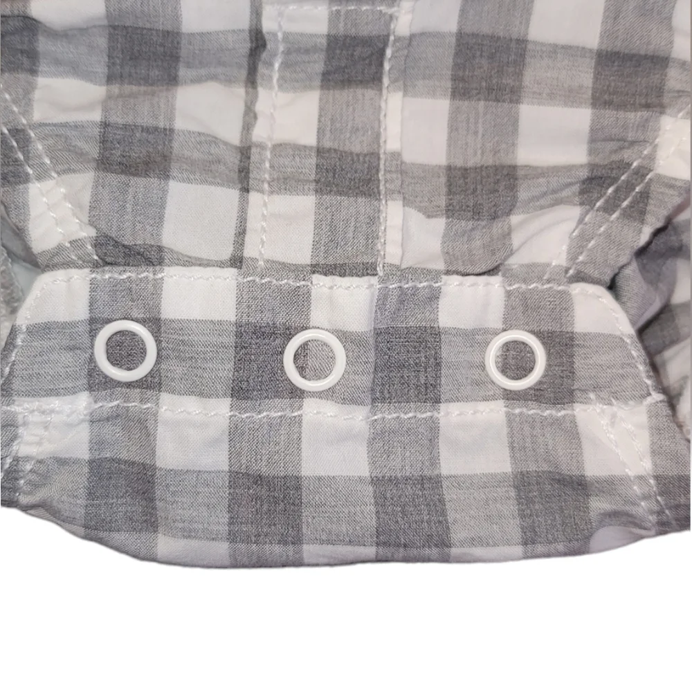 Carter's Plaid Button-down long Sleeve Onesie Shirt